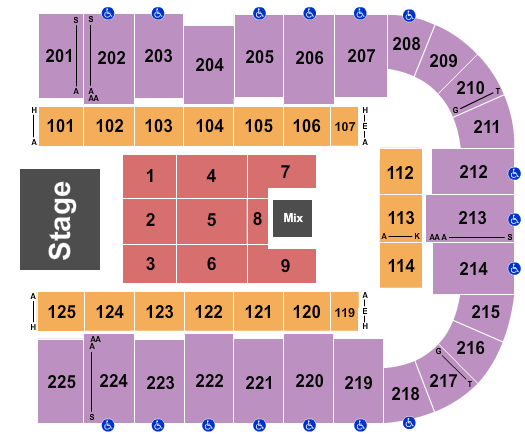 Tucson Arena At Tucson Convention Center Ana Gabriel Seating Chart